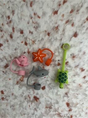 4 Piece Sea Animal Stanley Straw Topper